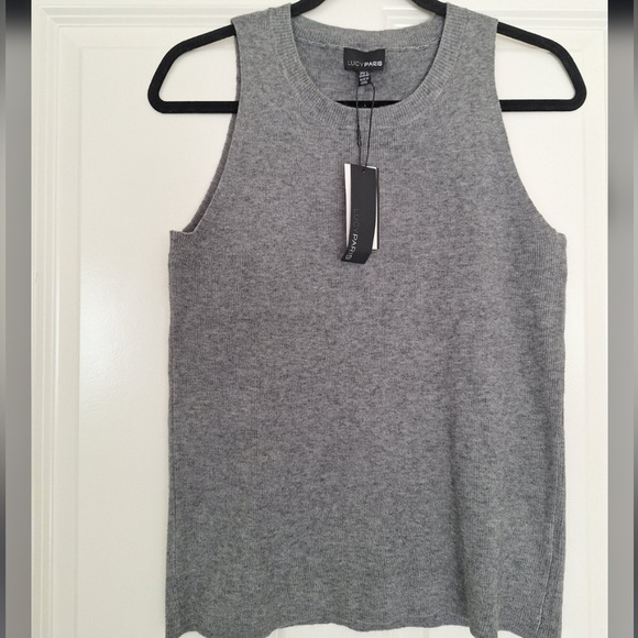 Lucy Paris Tops - Lucy Paris Gray Sleeveless Tank Top